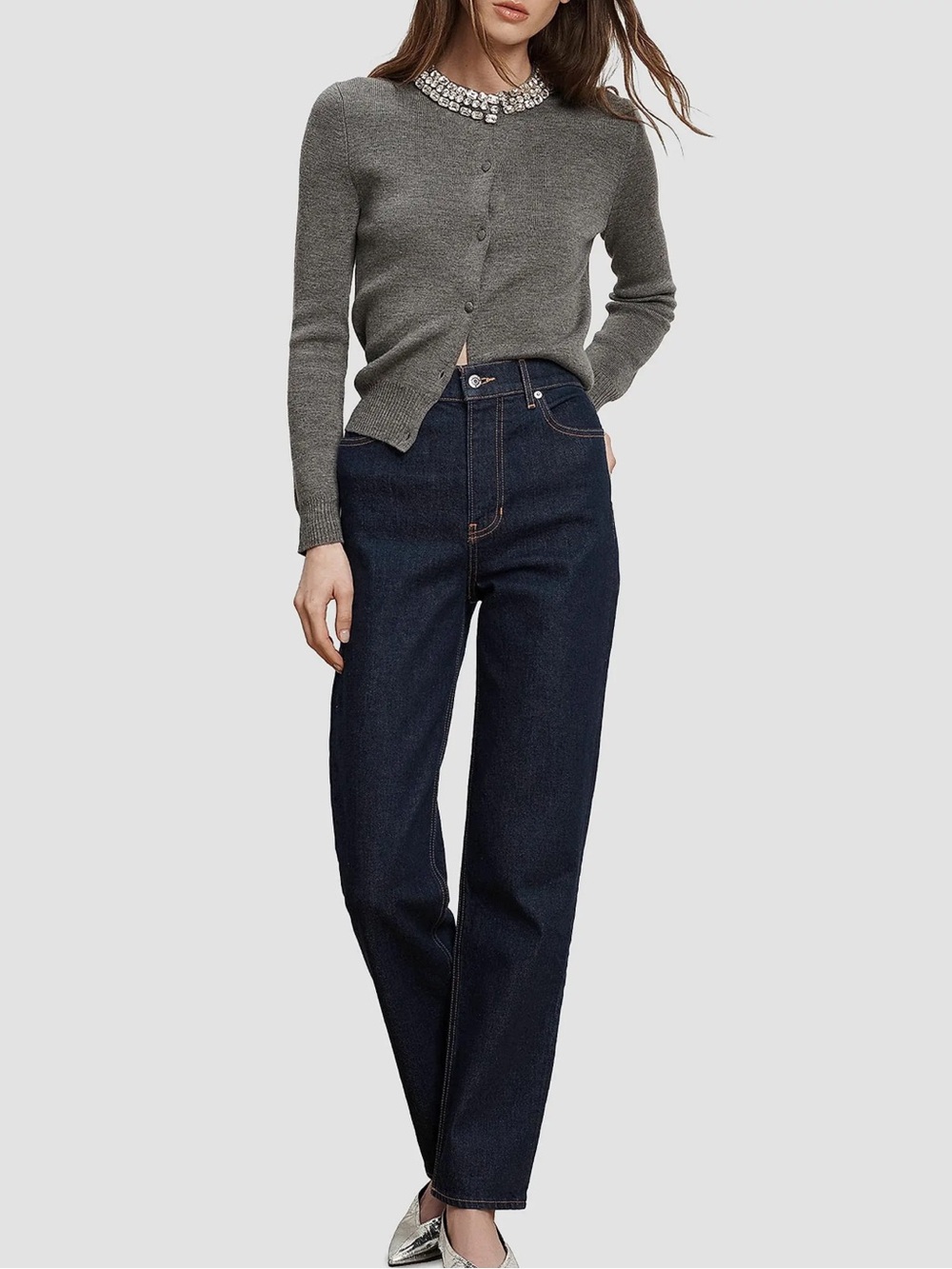 Veronica Beard Leah Mid-Rise Straight-Leg Jeans Sz 25